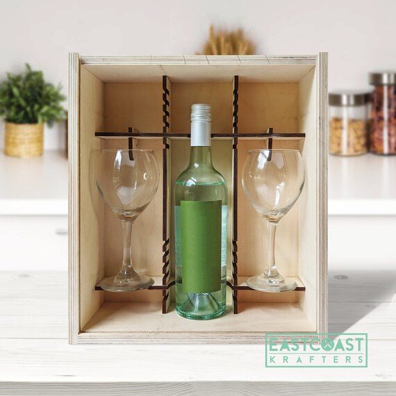 Custom Engraved Wine Box Gift Set Personalized Present for Etsy