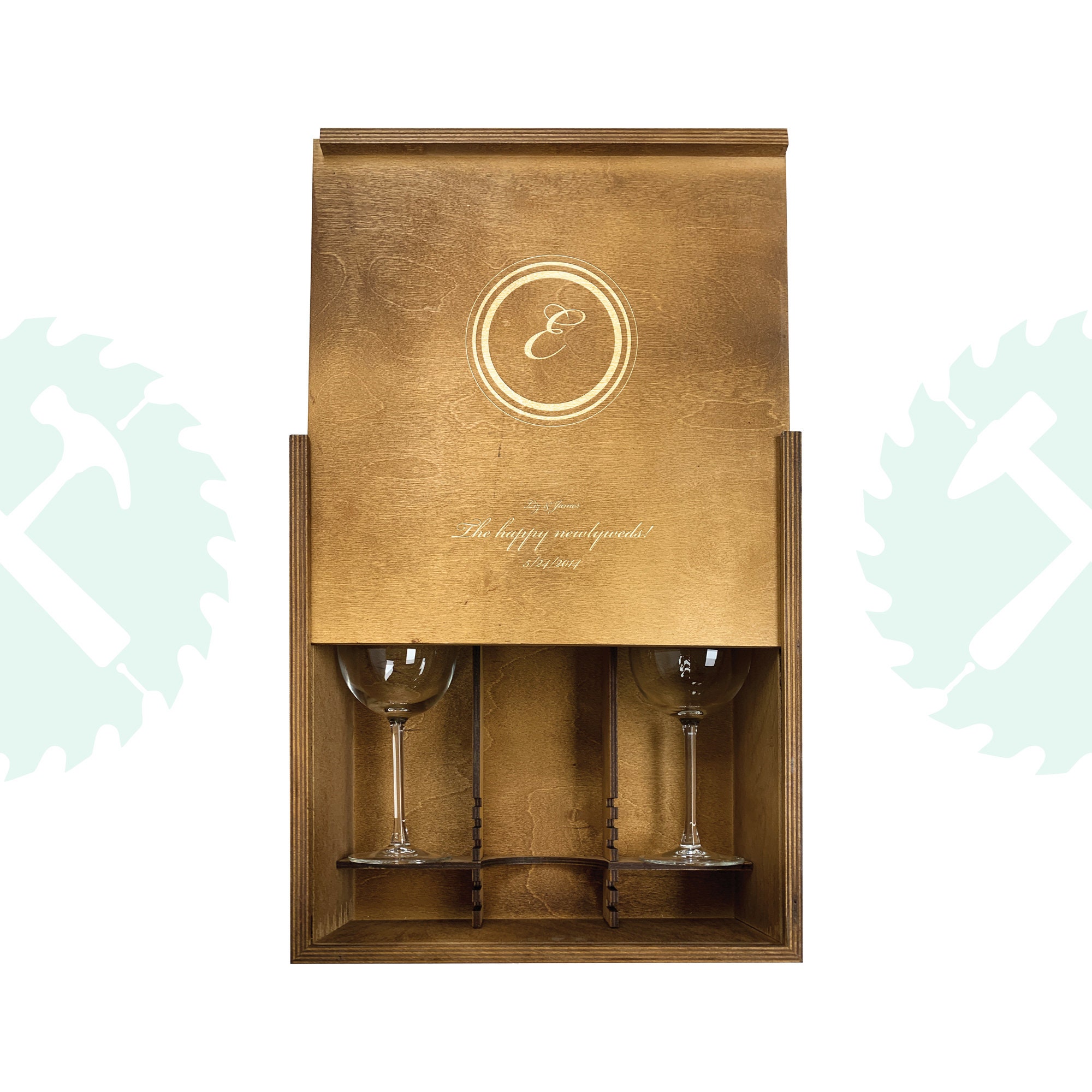 Custom Engraved Three Bottle Wine Box Gift Set Personalized Etsy