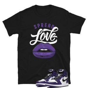 Air Jordan 1 Court Purple Shirt Huncho 