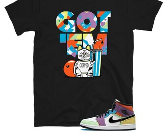 retro 1 multicolor shirt