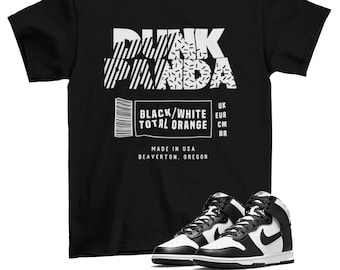 Label Tee, Dunk High PANDA Unisex Softstyle T-Shirt