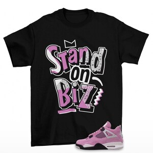 Strictly Biz Jordan 4 Orchid Sneaker Matching Tee Shirt