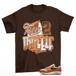 Stay True Air Max 1 Flax British Tan Sneaker Matching Tee Shirt Brown