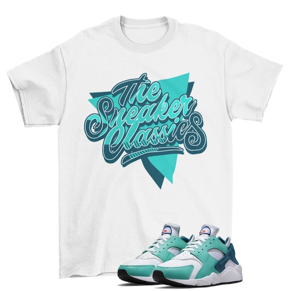 Classics Air Huarache Athletic Club Turquoise Matching Sneaker Tee Shirt