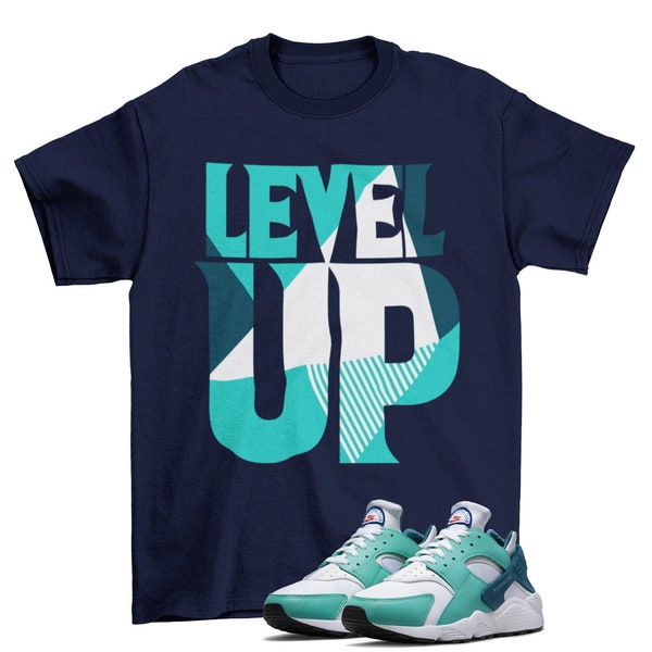 Level Up Air Huarache Athletic Club Turquoise Matching Sneaker Tee