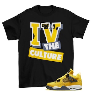 For the Culture Jordan 4 Retro Lightning Matching Sneaker T-Shirt
