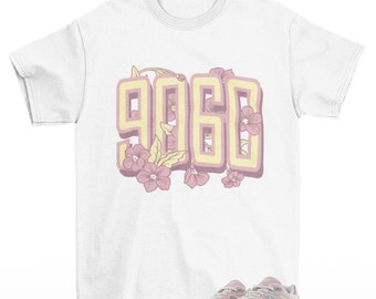 Floral Flex 9060 Rose Sugar Sneaker Matching Tee Shirt White