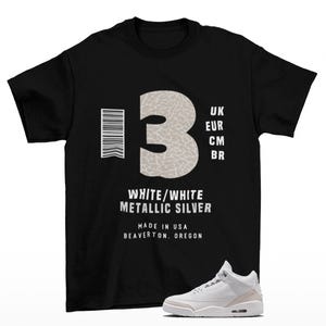 Camiseta negra a juego con la marca Jordan 3 Pure Money