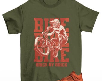 Bike Jordan 4 Brick by Brick Sneaker Matching Tee Shirt Green
