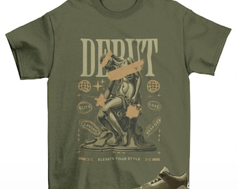 Debut Jordan 3 Family Affair Medium Olive Matching Sneaker Tee Shirt