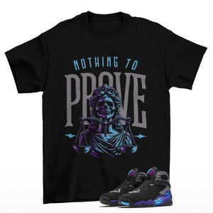 Maglietta con sneaker abbinata Proof Jordan 8 Aqua