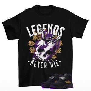 Legendary Air Diamond Turf Ravens Sneaker Matching Tee Shirt Black