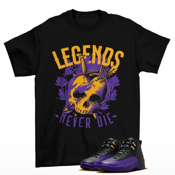 Legendary Jordan 12 Field Purple Sneaker Matching Tee Shirt