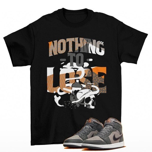 Nothing to Lose Jordan 1 Mid Night Stadium Sneaker Matching Tee Shirt