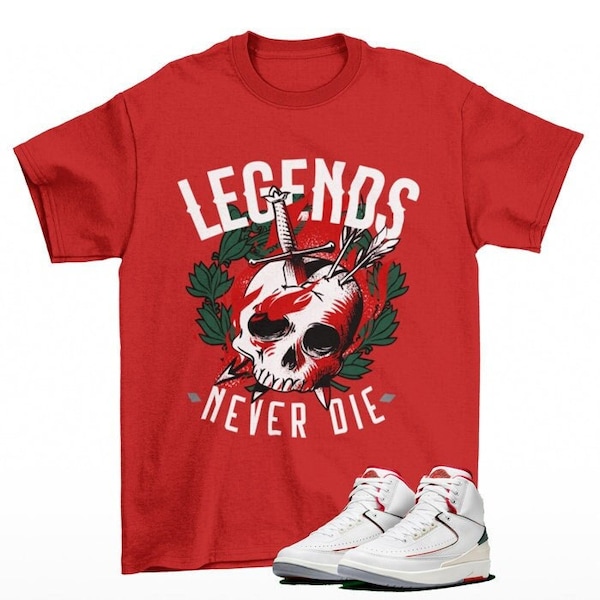 Legendary Jordan 2 Retro Italy Sneaker Matching Tee Shirt