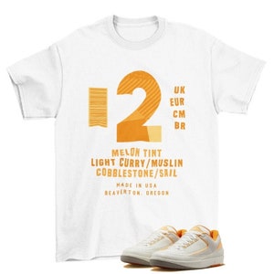 Box Label Jordan 2 Retro Low Craft Melon Tint Sneaker Maglietta abbinata