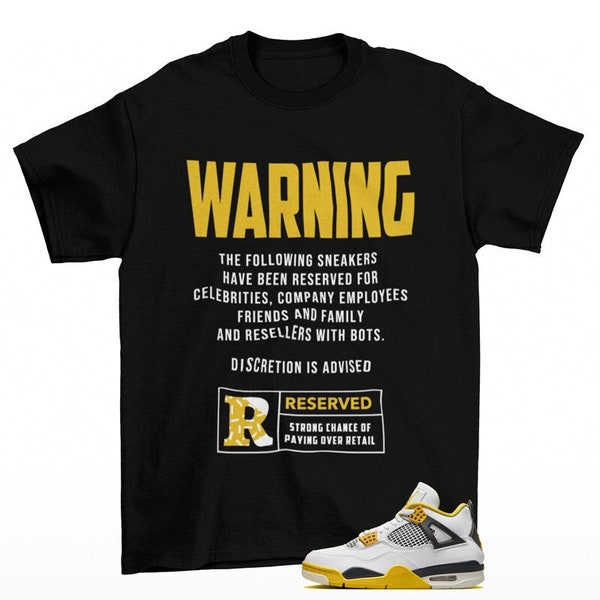 Reserved Air Jordan 4 Vivid Sulfur Sneaker Matching Tee Shirt