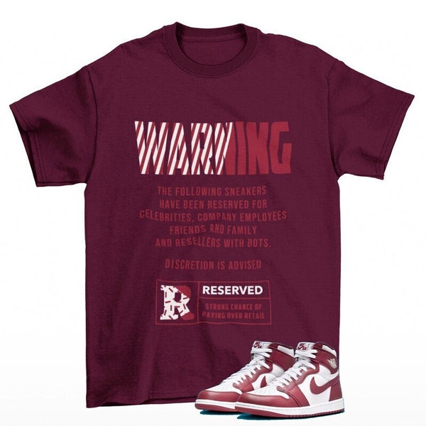 Reserved Jordan 1 High OG Team Red Sneaker Matching Tee Shirt