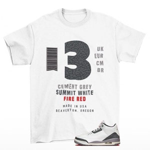 Camiseta a juego con la zapatilla Jordan 3 Retro Cement Grey