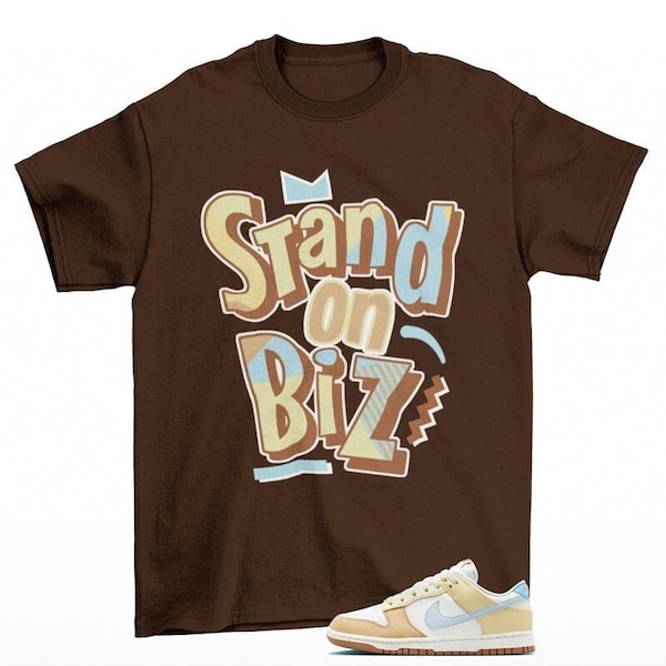 Strictly Biz Dunk Low Next Nature zacht geel sneaker bijpassend T-shirt