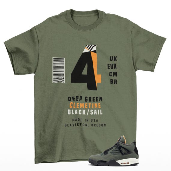 Sneaker Label Jordan 4 Undefeated Matching Sneaker Tee Shirt