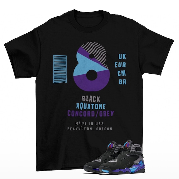 新品 90s ジョーダン JORDAN 8 Tシャツ XL アクア AQUA Jordan 8 Aqua Black T Shirt Match CLOTH , Sneaker Label
