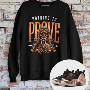 Proof Foamposite One Copper Sneaker Matching Sweatshirt Black
