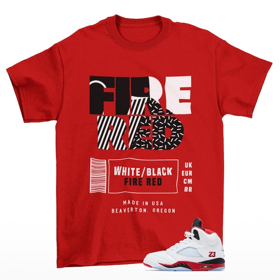jordan fire red 5s shirt
