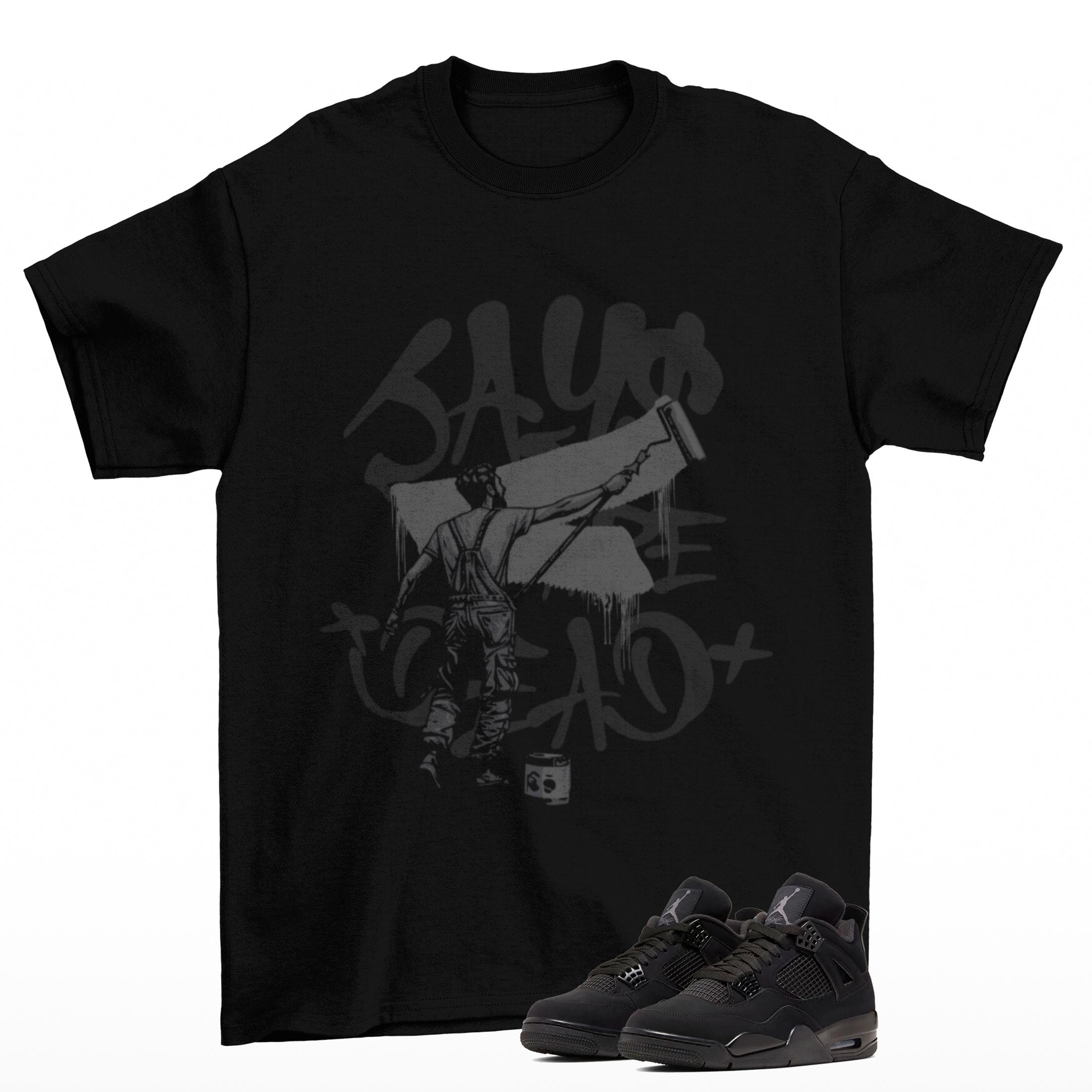 jordan retro 4 black cat shirt