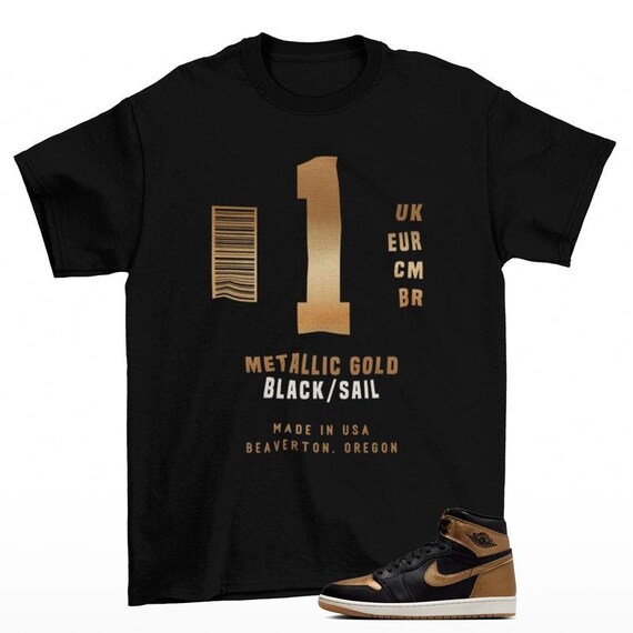 black and gold jordan 1 shirts