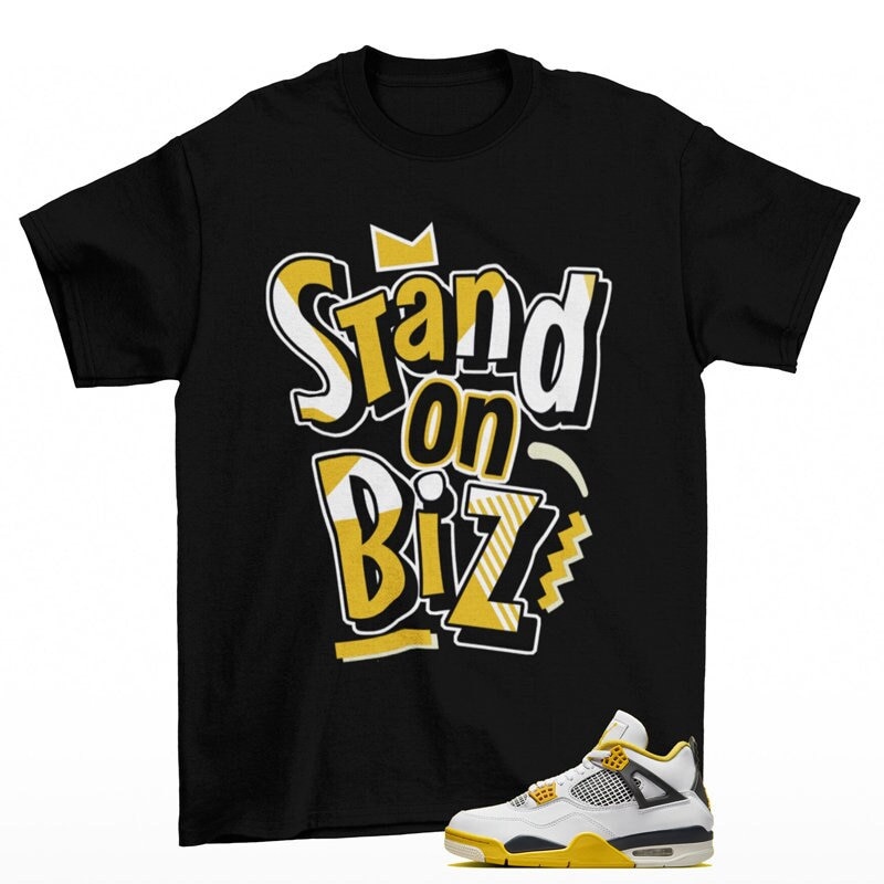 Strictly Biz Air Jordan 4 Vivid Sulfur Sneaker Matching Tee
