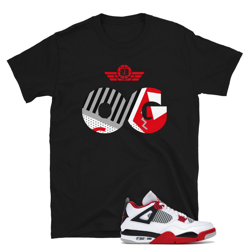 Sneaker OG Tee Jordan 4 Fire Red Unisex 