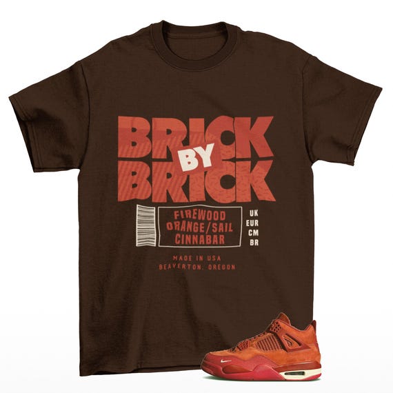 Jordan 4 Sneaker Brick by Brick Matching Tee: Sneakerhead
