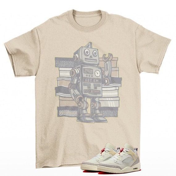 Sneaker Bot Jordan Spizike Low Sail Coconut Red Sneaker Matching Tee Shirt Etsy Canada