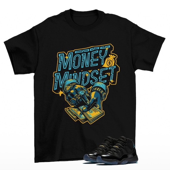 Mindful Jordan 11 Gamma Matching Sneaker Tee Shirt Black