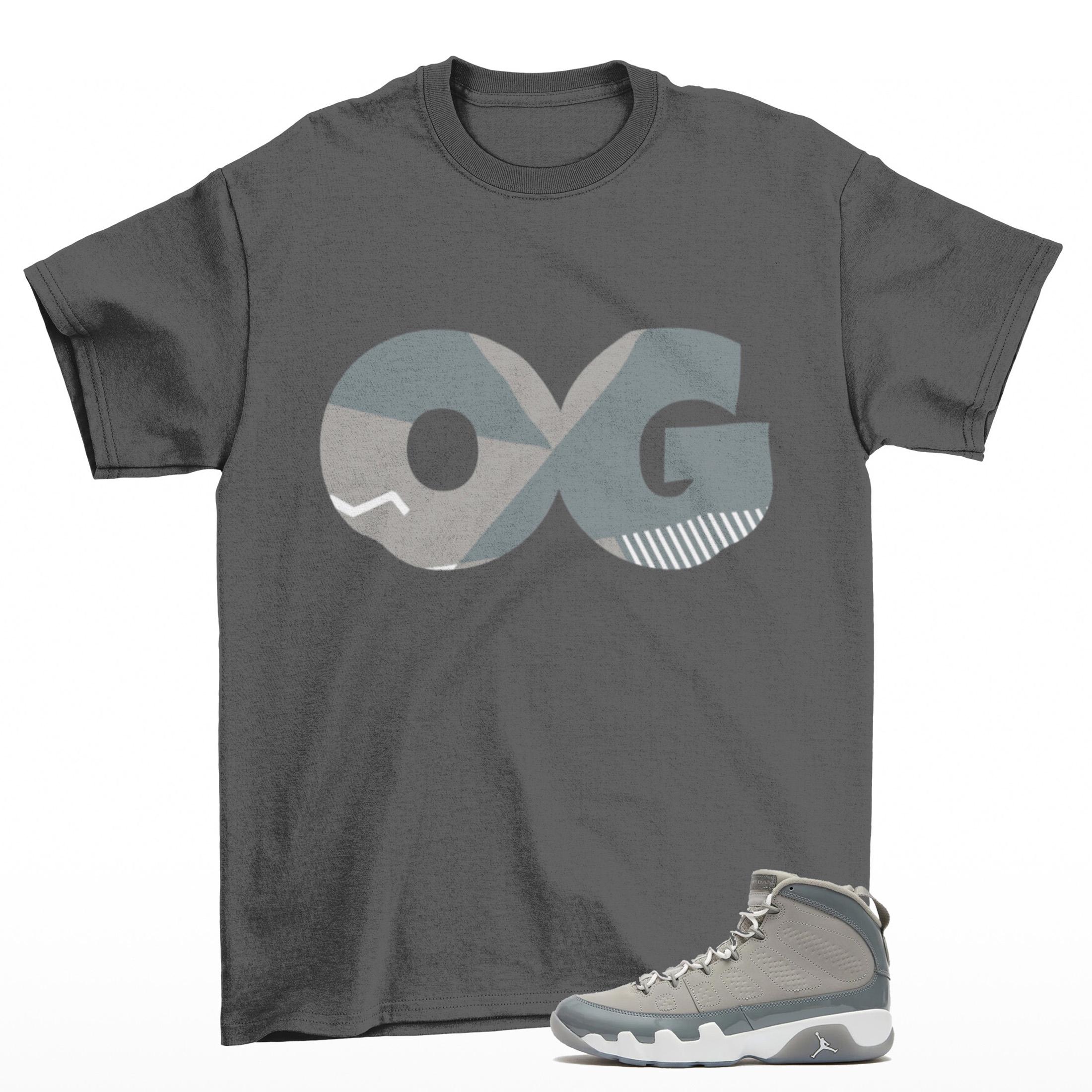 Sneaker OG Jordan 9 Cool Grey Sneaker Matching Tee Shirt Grey