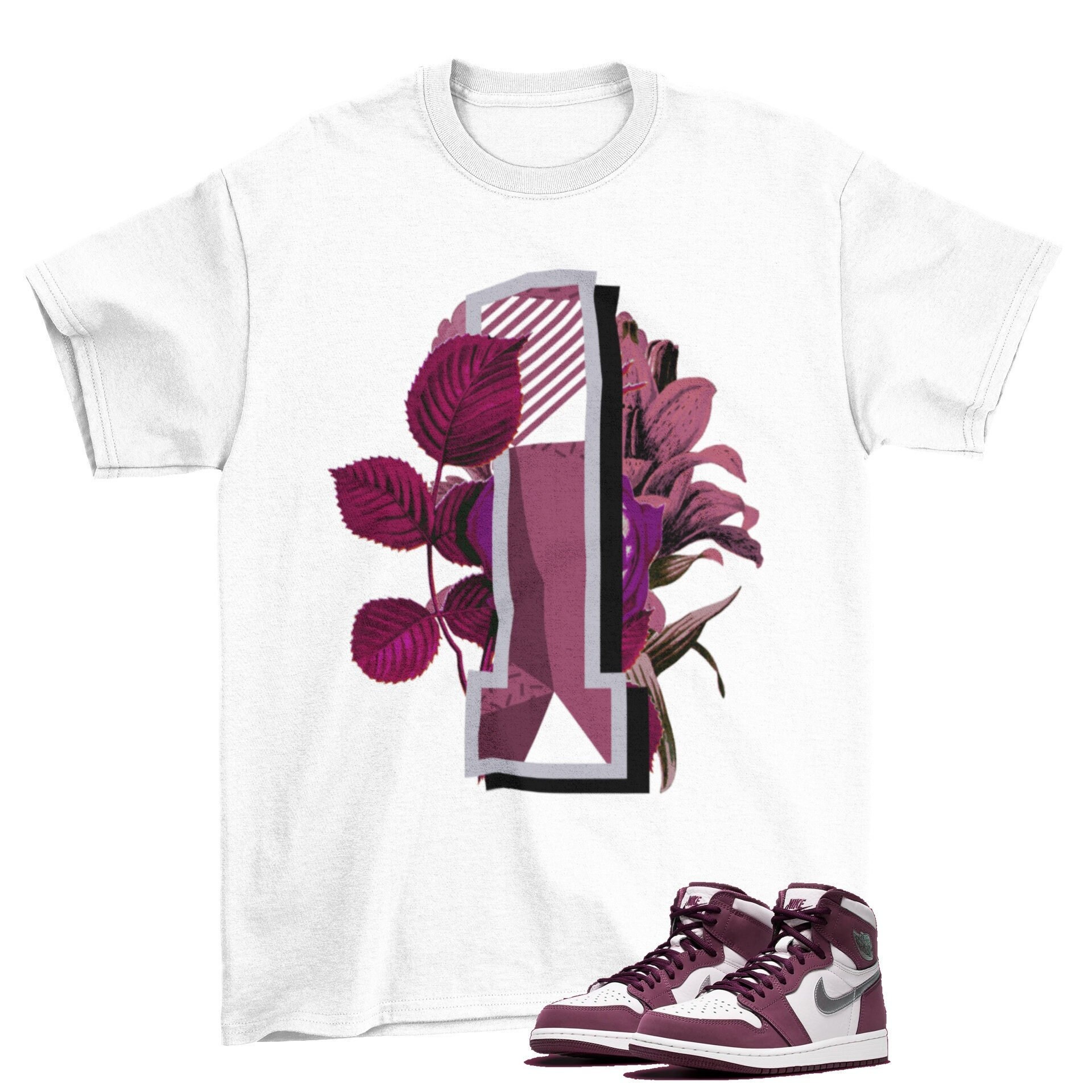 Floral Jordan 1 Bordeaux Matching 