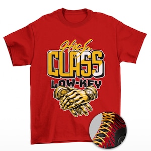 High Class Air Bakin High Matching Sneaker T-shirt Röd