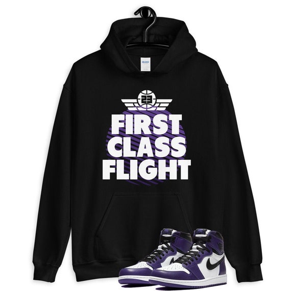 Jordan 1 Court Purple Hoody Flight Club Sudadera con capucha | Etsy México
