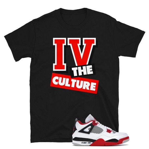 For the Culture Jordan Fire Red Matching Sneaker T-shirt UK