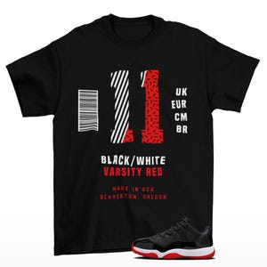 Sneaker Label Jordan 11 Low Bred Sneaker Matching Tee Shirt