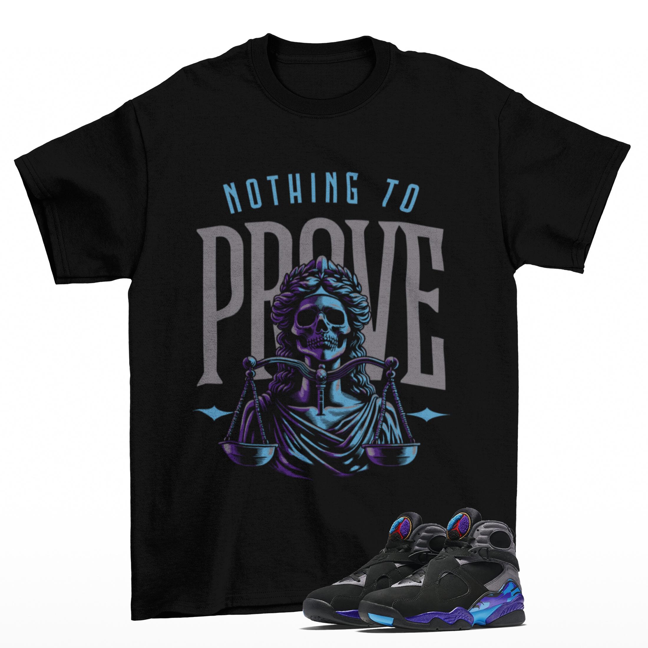 Proof Jordan 8 Aqua Matching Sneaker Tee Shirt