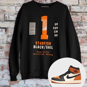 Sneaker Label Jordan 1 Shattered Backboard Sneaker Matching Crewneck Sweatshirt Black