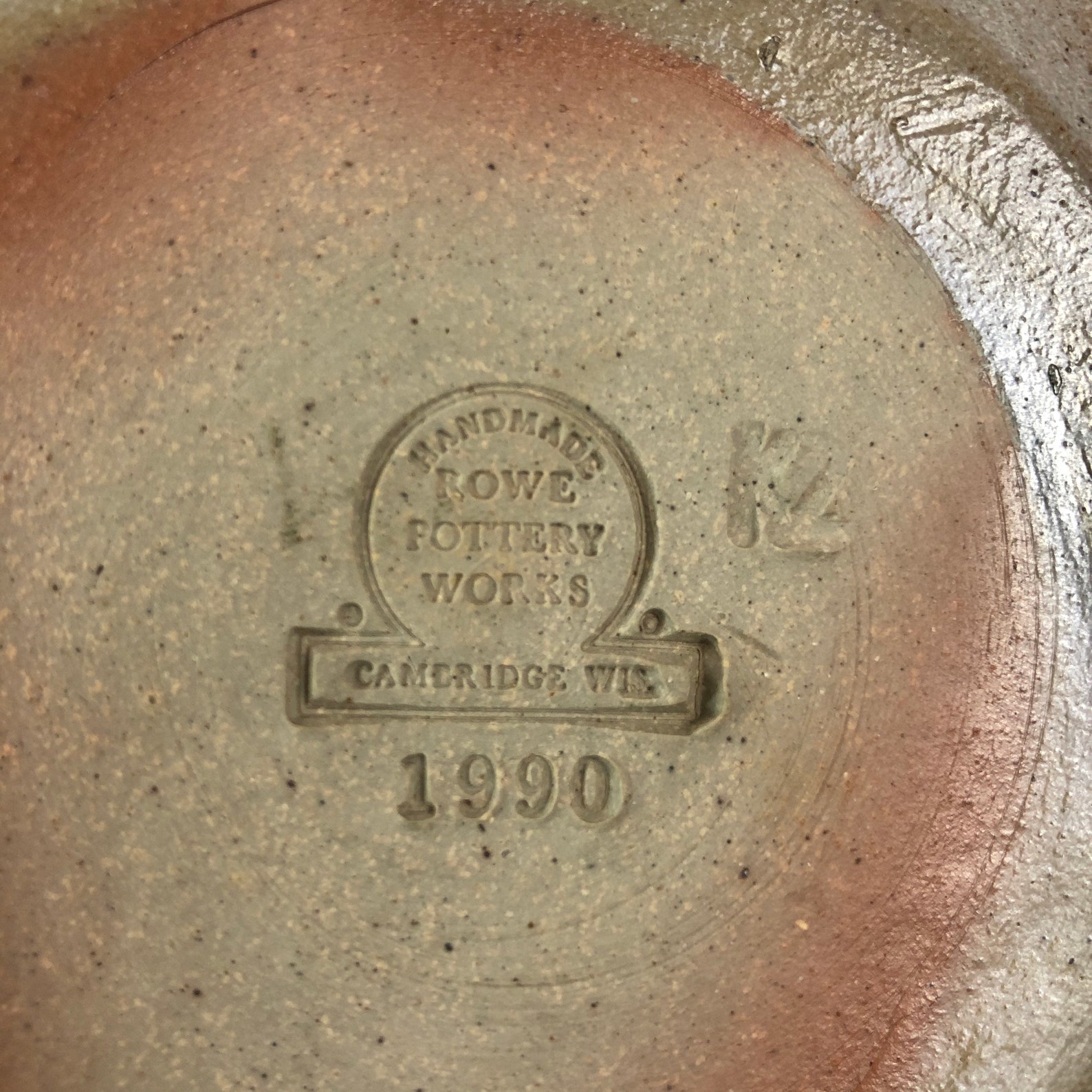 Rowe Pottery Works Cambridge WI Handmade 1991 Salt Glazed Etsy