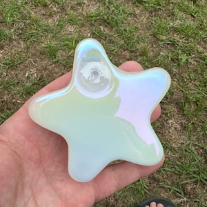 Pipe Glass Pipe  Star Holographic Girly Pipe Gift Unique Pipe Handmade Holographic Pipe Girly Pipe Electroplated Pipe