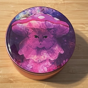 Grinder Kräutermühle Pilzmühle Grinder Space Cat Grinder Trippy Grinder Hippy Katze Girly Pink Grinder 2.5 ”x 1.75” Cat Grinder