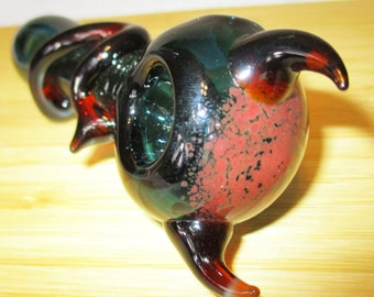 Pipe Glass Pipe Hand Pipe Bowl Demon Devil Unique 5" Tobacco