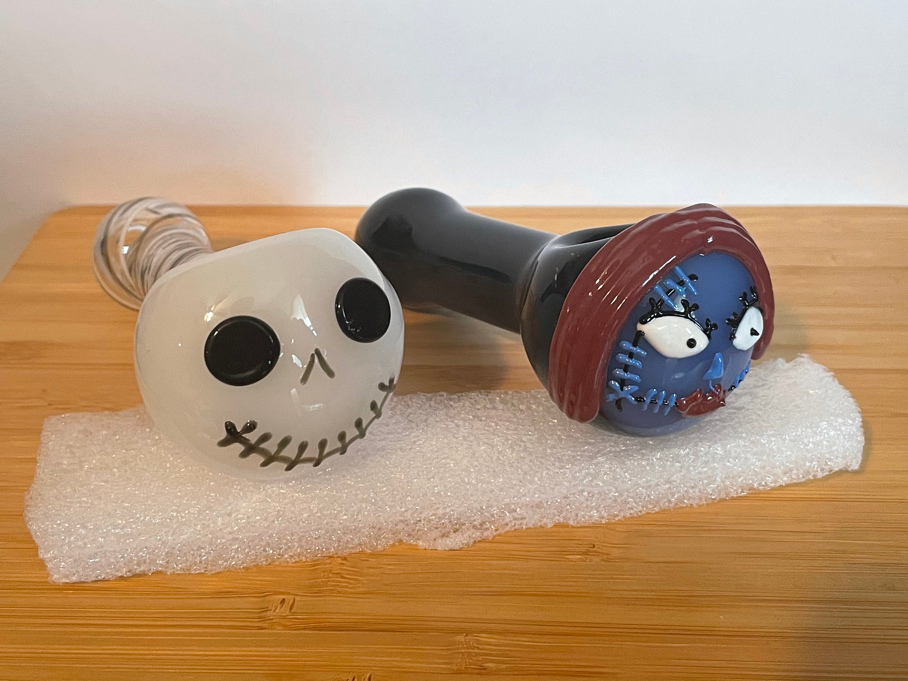 Jack Skellington Nightmare Before Christmas Glass Pipe Bowl Pipes