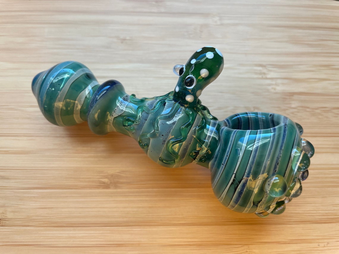 Okapi Pipe Pipe Octopus Bowl Pipe Hand Pipe Glass Pipe Unique Handmade Pipe Bowl ...