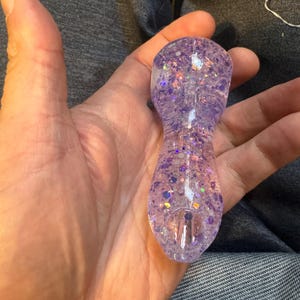 Pipe Freezable Pipe Hand Pipe Glass Pipes Glitter Pipe Gift Pipe Unique Pipe Gift Glow In Dark Pipe